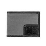 Timberland PRO Men's Canvas Leather RFID Billfold Wallet with Back Id Window (Charcoal), Grey