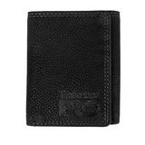 Timberland PRO Men's RFID Leather Trifold Wallet with ID Window (Black/Bullard), Black / Bullard