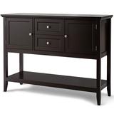 Costway Brown Wooden Sideboard Buffet Table Console Table with Drawers and Storage Cabinets