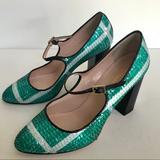 Kate Spade Shoes | Authentic Kate Spade Sequins Mary Jane Shoes | Color: Black/Green | Size: 7