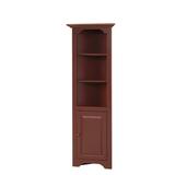 Canora Grey Markenfield Small Corner China Cabinet Wood in Brown/Red, Size 71.0 H x 24.0 W x 12.0 D in | Wayfair DDE3D37A51DF4FA6967976E6B2C6943A