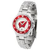 Women's White Wisconsin Badgers Competitor Steel Watch