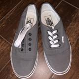 Vans Shoes | Authentic Grey Lace-Up Vans Size 8 | Color: Gray/White | Size: 8