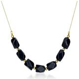 Black Onyx (9-10mm) Chain Necklace In 14k Yellow Gold - Black - Macy's Necklaces