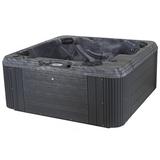 Ohana Spas Revive Symphony LS 6 Person 86 - Jet Acrylic Square Hot Tub w/ Bluetooth Stereo/Subwoofer, Heater & Ozone Acrylic in Gray/Blue | Wayfair
