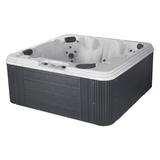 Ohana Spas Revive LS 6 Person 86 - Jet Acrylic Square Hot Tub w/ Heater & Ozone Acrylic in Gray, Size 36.0 H x 85.0 W x 85.0 D in | Wayfair