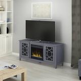 Three Posts™ Jennings TV Stand for TVs up to 60" w/ Fireplace Included Wood in Gray | Wayfair F186CEF82F504F1898C15257BF90CCB8