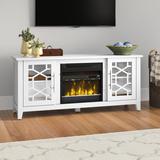 Three Posts™ Jennings TV Stand for TVs up to 60" w/ Fireplace Included Wood in White | Wayfair CF0B5975A148439AA7CDB6CE82E72EE3
