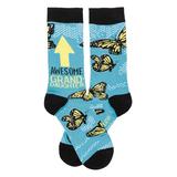 Primitives by Kathy Socks - Blue Butterfly 'Awesome Granddaughter' Up Arrow Socks - Adult