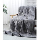 Cozy Tyme Weighted Blankets & Covers Grey - Gray Chevron 20-Lb. Eshe Weighted Blanket