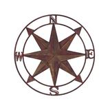 Emerson Cove Typography Wall Decor Brown, - Traditional Iron & Fir Wood Compass Wall Art
