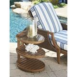 Tommy Bahama Outdoor Harbor Isle Side Table Glass/Metal in Brown, Size 25.75 H x 23.25 W x 18.0 D in | Wayfair 01-3935-958