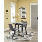 17 Stories Yarbro 2 - Person Dining Set Wood/Metal/Upholstered Chairs in Black/Brown/Gray, Size 30.0 H in | Wayfair