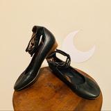 Nine West Shoes | Nine West Black Velcro Ankle Wrap Flats | Color: Black | Size: 7
