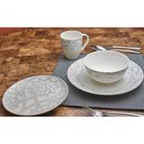 Red Vanilla Lotus 16 Piece Dinnerware Set, Service for 4 Porcelain/Ceramic in Gray | Wayfair LG100-016
