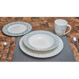 Red Vanilla Greystone 16 Piece Dinnerware Set, Service for 4 Porcelain/Ceramic in Gray | Wayfair GS300-016