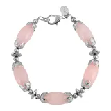 "1928 Silver Tone Stone Bracelet, Women's, Size: 7.5"", Pink"