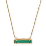 Kendra Scott Women's Necklaces GOLD - Green Cat's Eye Crystal & 14k Gold-Plated Leanor Pendant Necklace