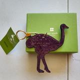 Kate Spade Accessories | Authentic Kate Spade Ostrich Keychain | Color: Purple | Size: Os