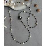 My Gems Rock! Women's Necklaces black - Cultured Pearl & Hematite Druzy Station Necklace