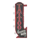 Tattoo Parlor LED Marquee Arrow Wall Decor, Red