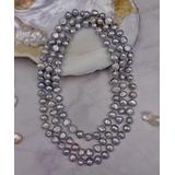 My Gems Rock! Women's Necklaces Silver - Silver Cultured Pearl Beaded Long Necklace