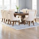 Gracie Oaks Estruch Extendable Dining Set Wood/Upholstered Chairs in Brown, Size 30.0 H in | Wayfair 3E4C4E82CF7B4E4CA16D7AFDEF0515B0