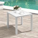 Latitude Run® Azhaan Aluminum Side Table Metal in White, Size 15.95 H x 15.75 W x 15.75 D in | Wayfair 15EE42245ECB47F1AB2CD8DBE0BC280D
