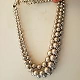 J. Crew Jewelry | 3 String, Steel Grey Faux Pearl Necklace | Color: Gray/Silver | Size: Os