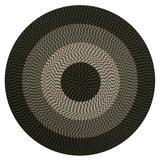 Alpine Braid Collection Reversible Indoor Area Rug, 72"" Round by Better Trends in Hunter Stripe (Size 72" ROUND)
