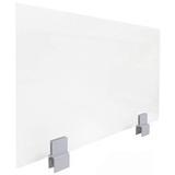 24"W x 16"H - Clamp On Cubicle Sneeze Guard for .75" - 1.25" Thick Panels