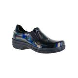 Extra Wide Width Women's Bind Slip-Ons by Easy Works by Easy Street® in Iridescent Patent Leather (Size 8 WW)