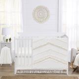 Sweet Jojo Designs Boho Fringe 4 Piece Crib Bedding Set Cotton in Brown/White | Wayfair BohoFringe-Crib-4