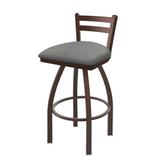 Holland Bar Stool Jackie Swivel Bar & Counter Stool Upholstered/Metal in Gray/Brown, Size 39.0 H x 18.0 W x 18.0 D in | Wayfair 41130BZ020