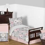 Sweet Jojo Designs Watercolor 5 Piece Toddler Bedding Set Polyester in Gray | Wayfair WatercolorFloral-GREY-Tod