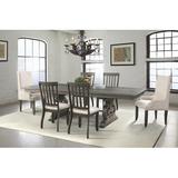 Birch Lane™ Cleophee 3 Piece Dining Set Wood/Upholstered Chairs in Black/Brown/Gray, Size 30.0 H in | Wayfair E6A4E96AFB634640A1D5D777854247FF