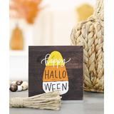 Simply Said Typography Wall Decor Picture - Brown Candy Corn 'Happy Halloween' Wall Sign