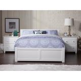 Daurice Full Solid Wood Platform Bed w/ Trundle by Harriet Bee Wood in White, Size 37.25 H x 57.75 W x 76.75 D in | Wayfair