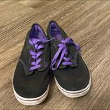 Vans Shoes | Black And Purple Vans | Color: Black/Purple | Size: 7
