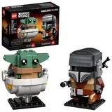 LEGO BrickHeadz Star Wars The Mandalorian & The Child 75317 Building Kit (295 Pieces), Multicolor
