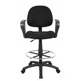 Ebern Designs Yeakel Drafting Chair Upholstered, Nylon in Black, Size 44.5 H x 25.0 W x 25.0 D in | Wayfair A493D8877B9047DD983F9A3F497CBCE8