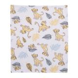 Disney Lion King Super Soft Simba Leaves French Fiber Baby Blanket in White, Size 36.0 H x 30.0 W x 0.25 D in | Wayfair 4142501P