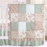 Harriet Bee Glastbury 3 Piece Crib Bedding Set Synthetic Fabric in Blue/Green/Red | Wayfair HBEE4944 41566198
