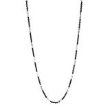 Yeidid International Women's Necklaces - Black & Sterling Silver Diamond-Cut Chain Station Necklace