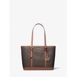 Michael Kors Jet Set Travel Small Logo Top-Zip Tote Bag Brown One Size