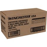 Winchester 5.56x45mm NATO 62 grain Green Tipped Full Metal Jacket Brass Cased Centerfire Rifle Ammo 1000 Rounds WM8551000
