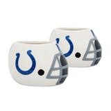 Indianapolis Colts 2-Piece Ceramic Helmet Planter Set