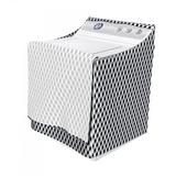 East Urban Home Geometric Squares Stacked Cubes In 3D Style Contemporary Design Washing Machine Cover, Spun Polyester in Gray | Wayfair