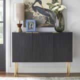 Willa Arlo™ Interiors Santillanes 47.25" Wide Sideboard Wood in Black, Size 35.5 H x 47.25 W x 15.75 D in | Wayfair