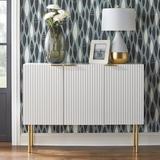 Willa Arlo™ Interiors Santillanes 47.25" Wide Sideboard Wood in White, Size 35.5 H x 47.25 W x 15.75 D in | Wayfair